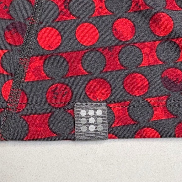 Title Nine Dream Dress Small Red Grey Geometric Dot 1/4 Zip Long Sleeve - Picture 11 of 11